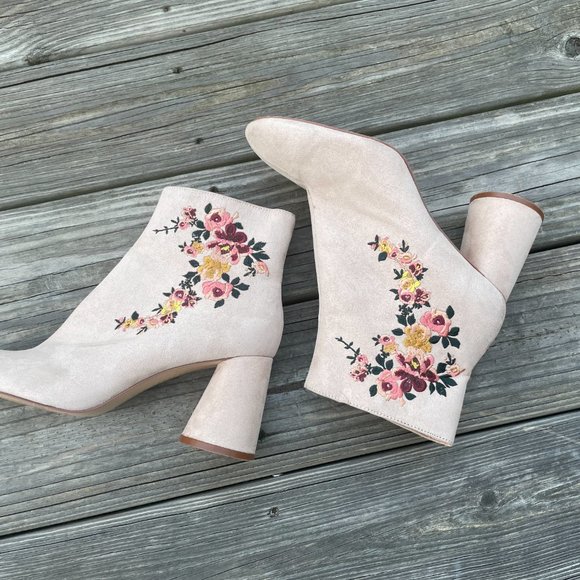 Zara Trafaluc Women Boot Shoes Flower Embroidery H - Picture 5 of 12